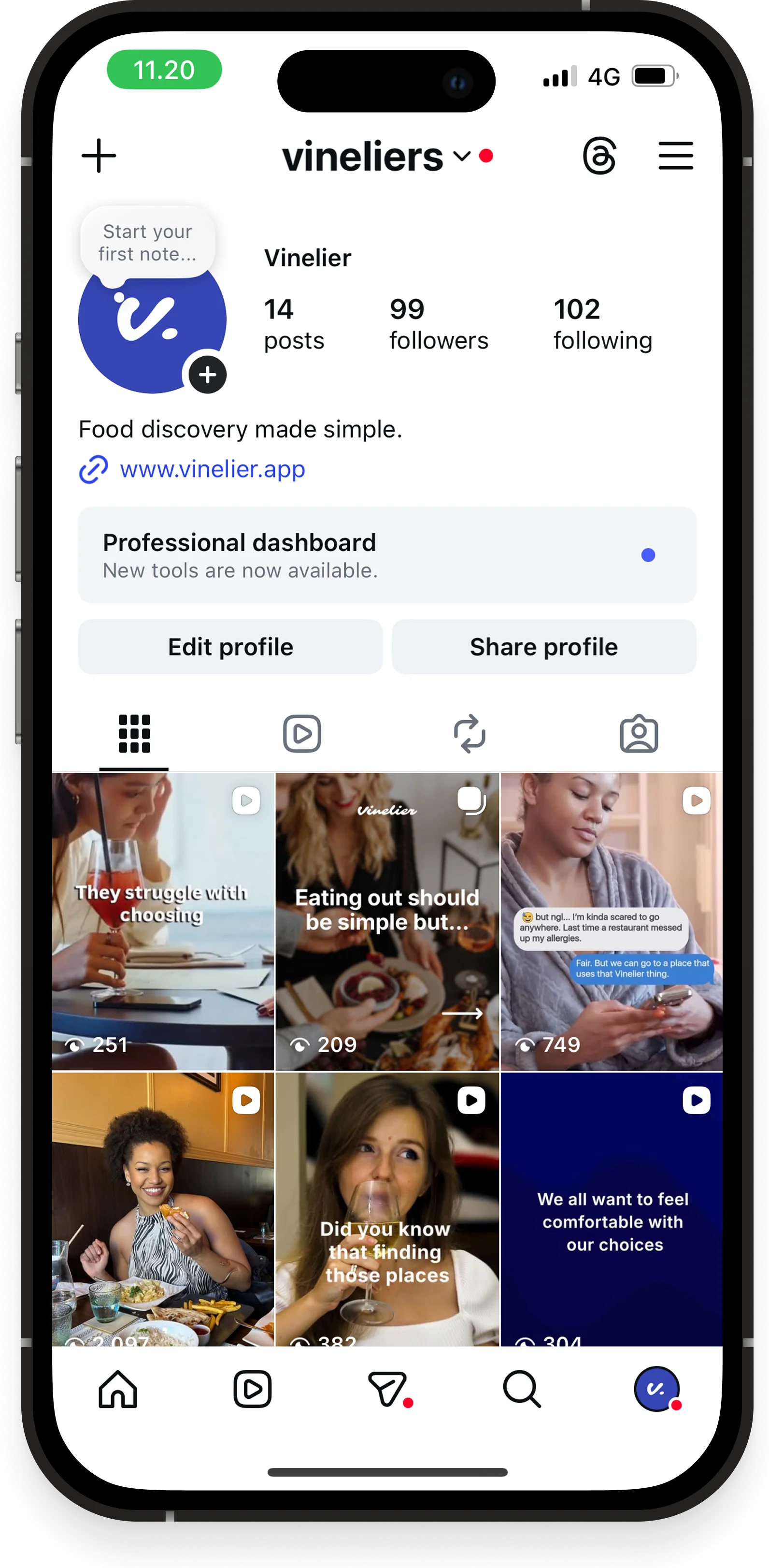 Phone Socials Placeholder
